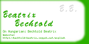 beatrix bechtold business card